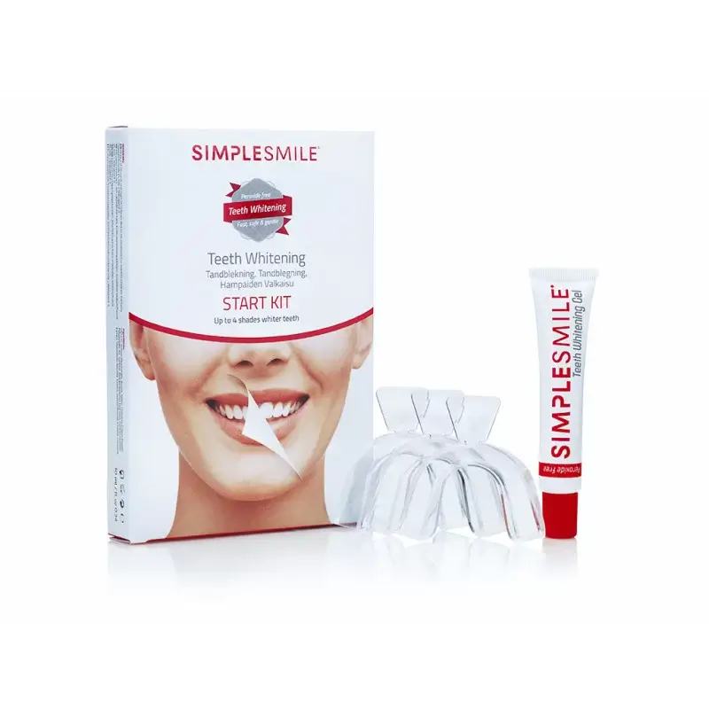 Simplesmile startkit med gel og skinner